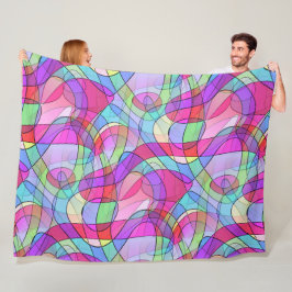 Abstrakt Art - lösliga slingor utan sjölösa Mönste Fleecefilt