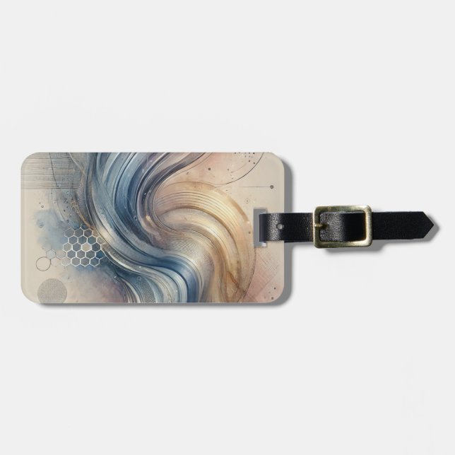 Abstrakt Art Luggage Tag Bagagebricka (Horisontell Framsida)