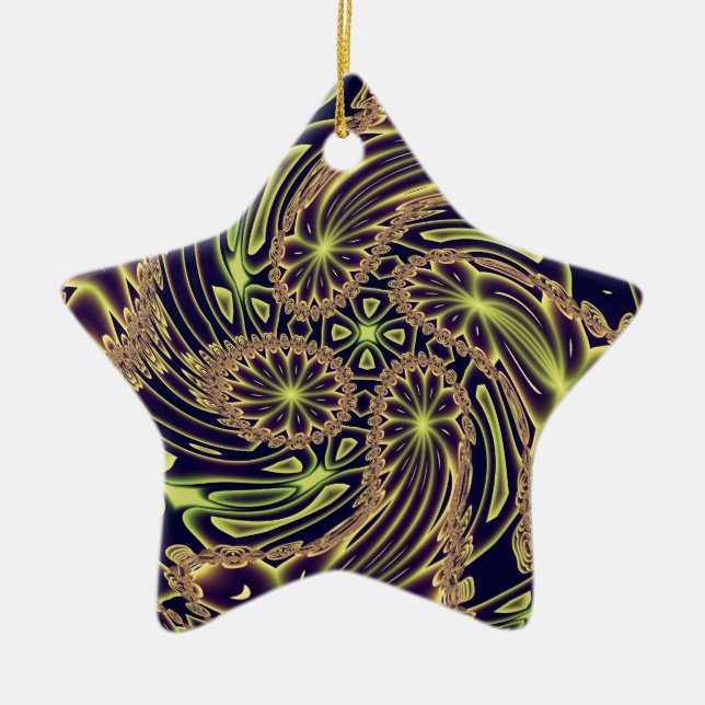 Abstrakt Art Lycklig Dance Julgransprydnad Keramik (Framsidan)