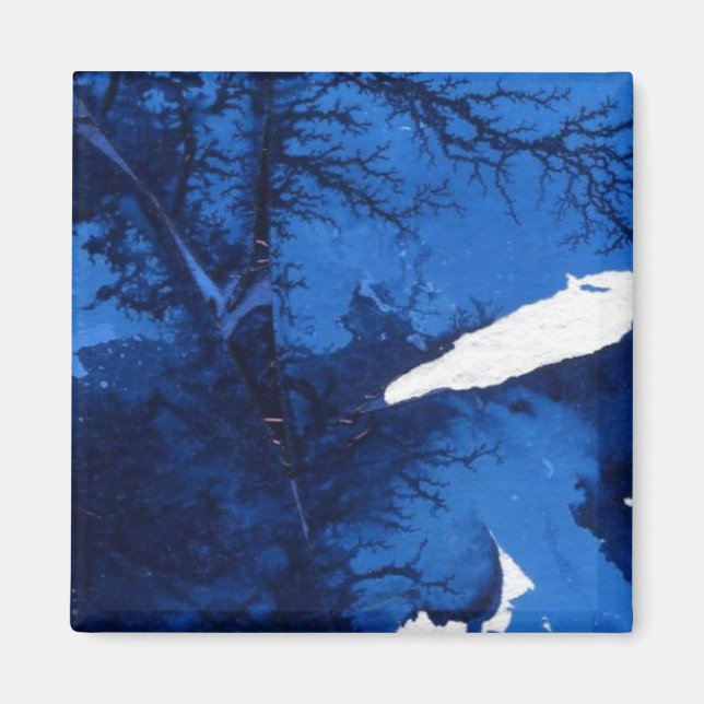 abstrakt Art Magnet, frusen, rand Magnet (Framsidan)