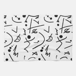 Abstrakt Art-målning av ett slag Kökshandduk