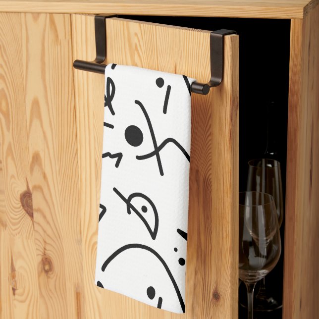 Abstrakt Art-målning av ett slag Kökshandduk (Thirds Fold)