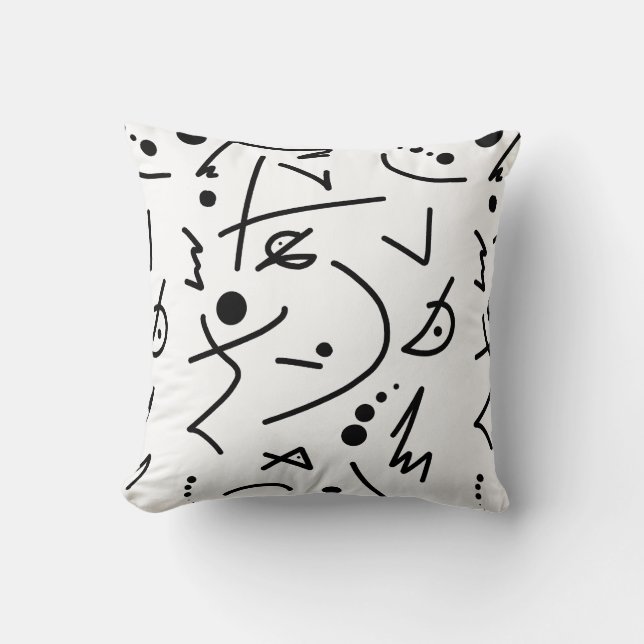 Abstrakt Art-målning av ett slags Pillow Cushion Kudde (Framsida)