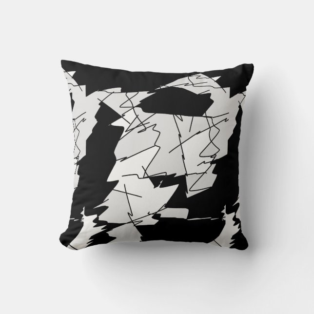 Abstrakt Art-målning av ett slags Pillow Cushion Kudde (Framsida)