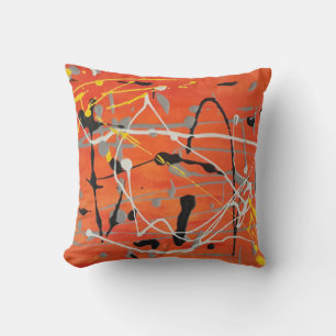 Abstrakt Art-målning av ett slags Pillow Cushion Kudde