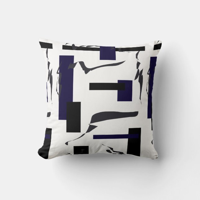 Abstrakt Art-målning av ett slags Pillow Cushion Kudde (Framsida)
