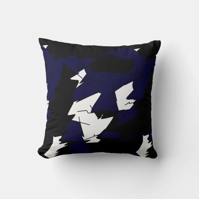 Abstrakt Art-målning av ett slags Pillow Cushion Kudde (Framsida)