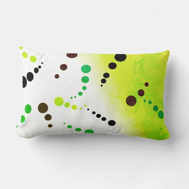 Abstrakt Art-målning av ett slags Pillow Cushion Lumbarkudde (Framsida)