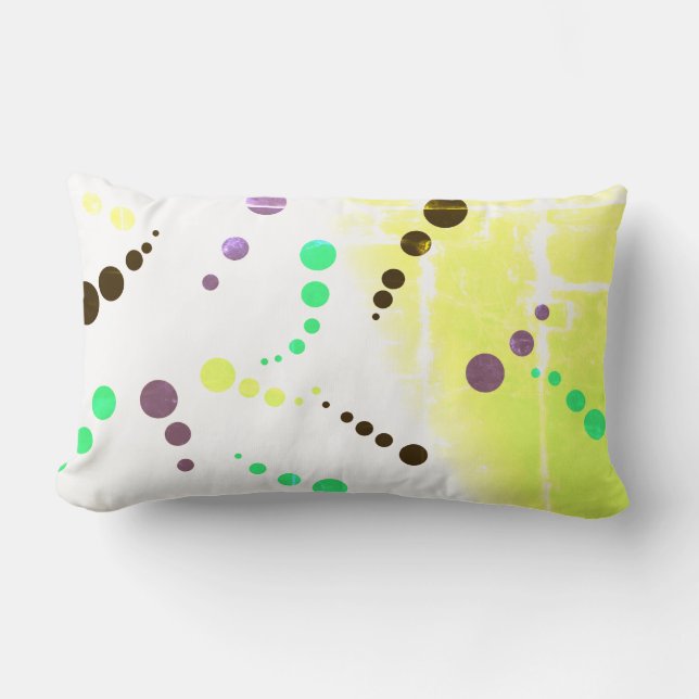 Abstrakt Art-målning av ett slags Pillow Cushion Lumbarkudde (Framsida)