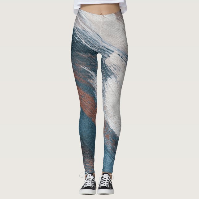 Abstrakt Art: Mångsidiga penseldrag. Leggings (Framsida)