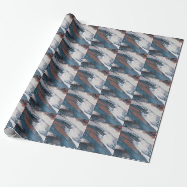Abstrakt Art: Mångsidiga penseldrag. Presentpapper (Utrullad)