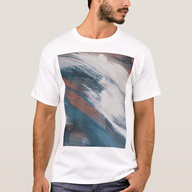 Abstrakt Art: Mångsidiga penseldrag. T Shirt (Framsida)