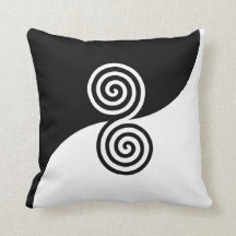 Abstrakt Art med Spiral Circles in Black & White