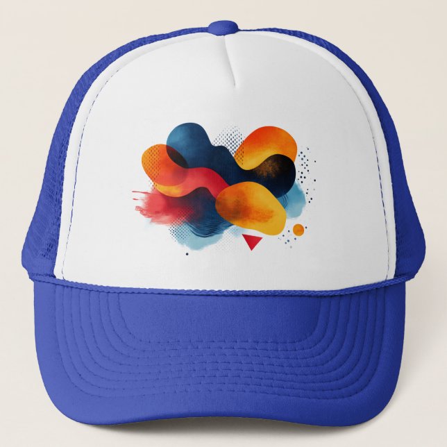 Abstrakt Art med Vibrant Färg Keps (Framsida)