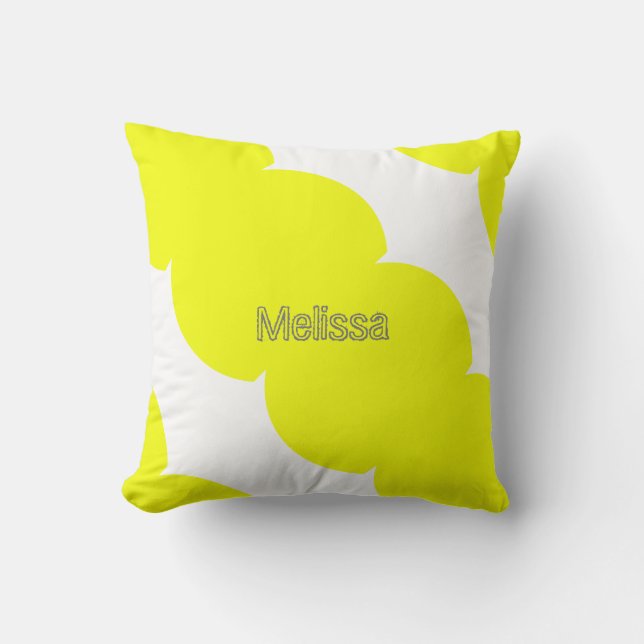 Abstrakt Art Melissa lägg till ditt namn Cushion P Kudde (Framsida)