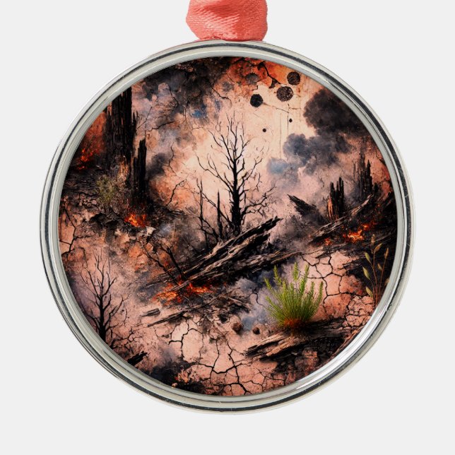 Abstrakt Art Metall Ornament för jul (Framsidan)