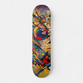 Abstrakt Art Mini Skateboard Bräda 18,5 Cm