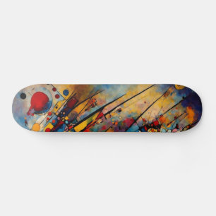 Abstrakt Art Mini Skateboard Bräda 18,5 Cm