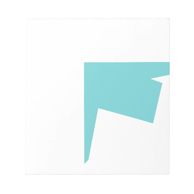 Abstrakt Art Minimalism Blue White Anteckningsblock (Framsida)