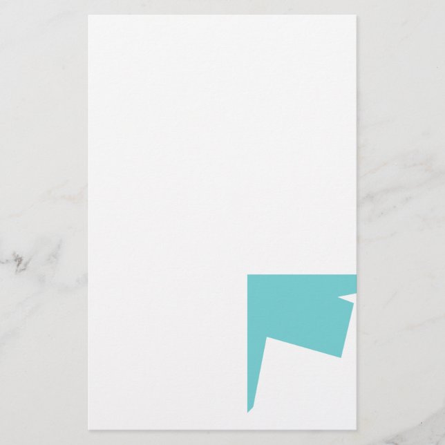 Abstrakt Art Minimalism Blue White Brevpapper (Framsida)