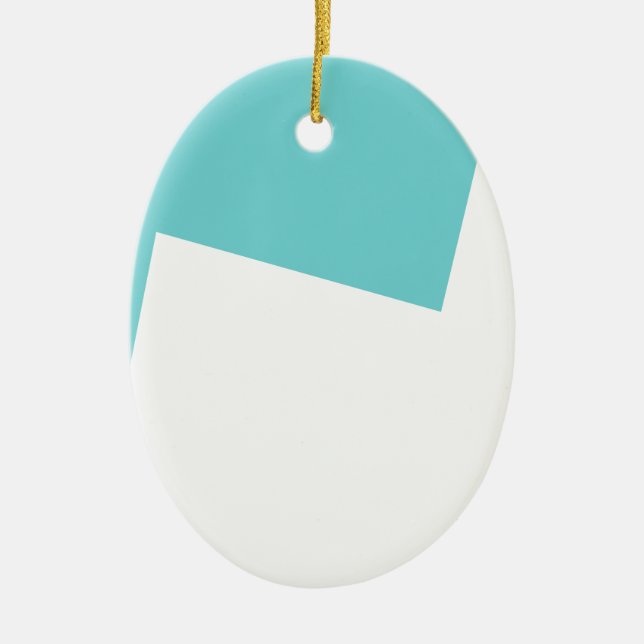 Abstrakt Art Minimalism Blue White Julgransprydnad Keramik (Framsidan)