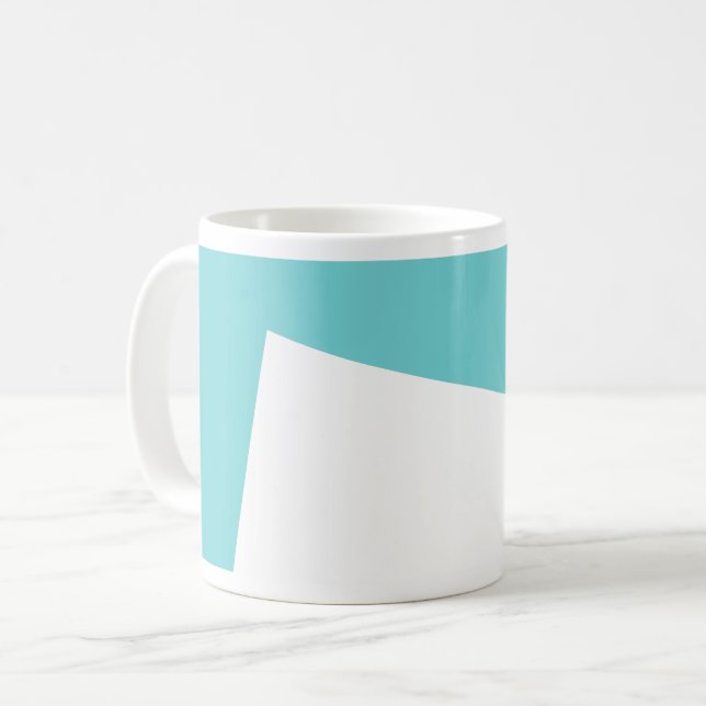 Abstrakt Art Minimalism Blue White Kaffemugg (Framsida vänster)
