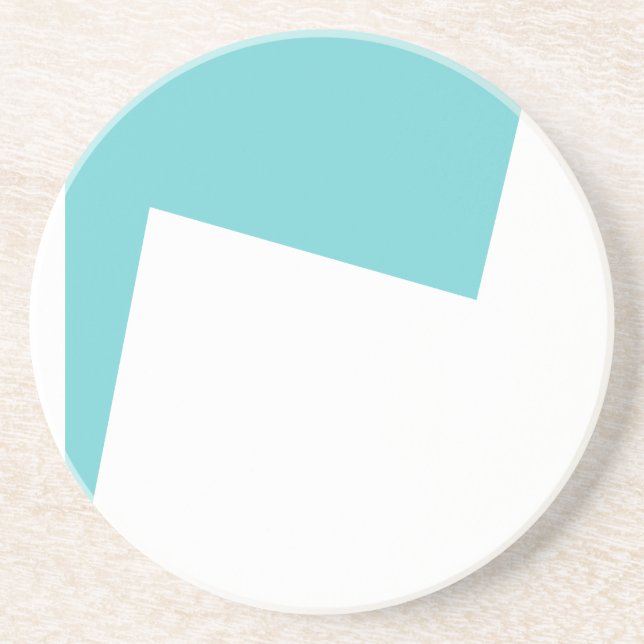 Abstrakt Art Minimalism Blue White Underlägg (Framsidan)