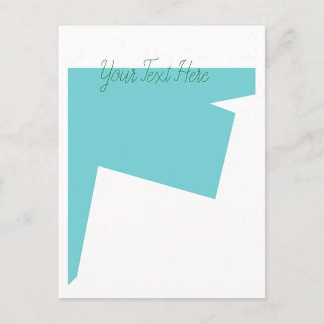 Abstrakt Art Minimalism Blue White Vykort (Framsida)