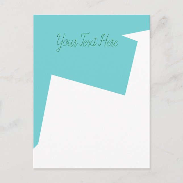 Abstrakt Art Minimalism Blue White Vykort (Framsida)