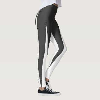 Abstrakt Art Minimalism Grått White Linjer Leggings