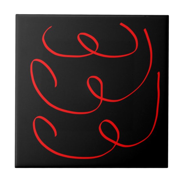 Abstrakt Art Minimalism Rosett band Kakelplatta (Framsidan)