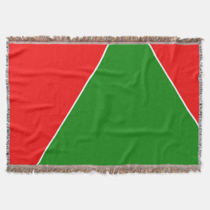 Abstrakt Art Minimalistic Red Grönt Blanket Filt