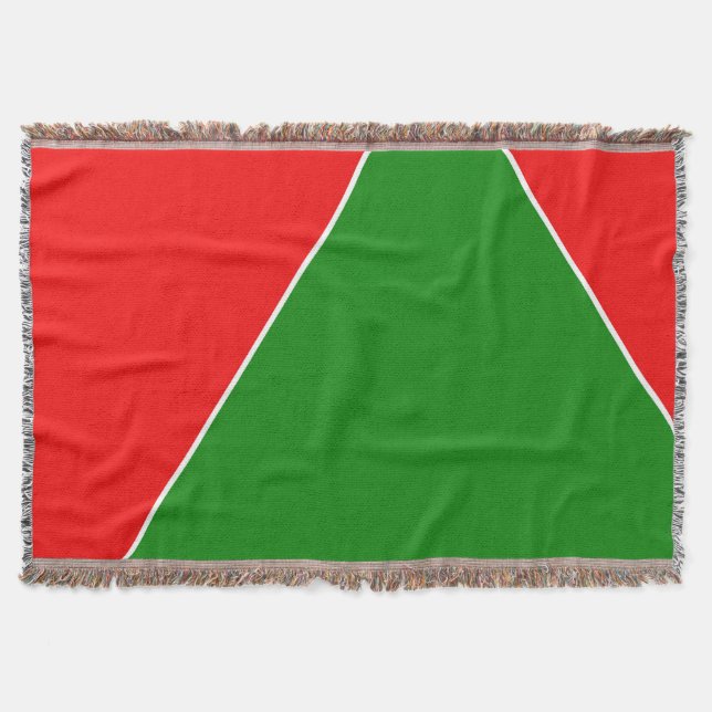 Abstrakt Art Minimalistic Red Grönt Blanket Filt (Framsidan)