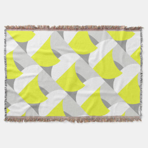 Abstrakt Art Minimalistisk Gult Grått Blanket Filt
