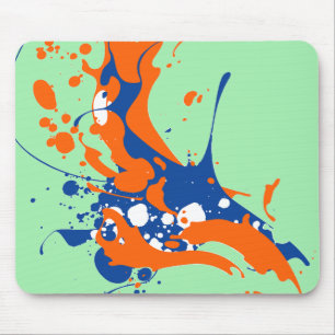 Abstrakt Art Mint Grönt Modern Art-färg stänk Musmatta