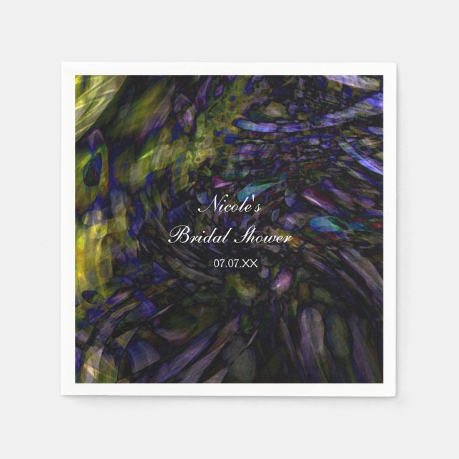 Abstrakt Art Modern Färg Stänk Födelsedagsfest Pappersservett (Framsidan)