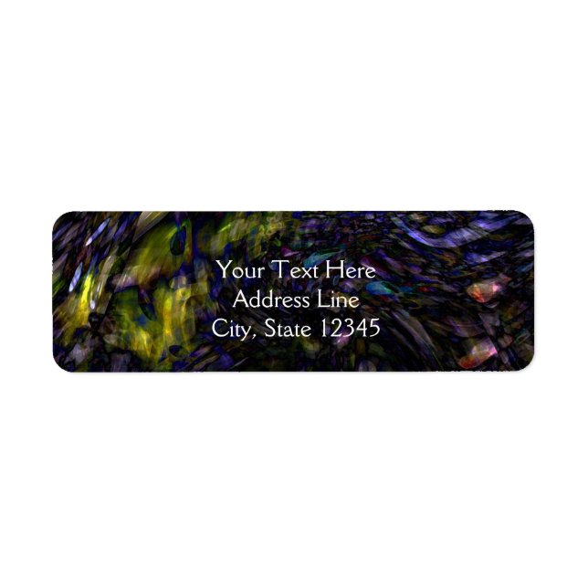 Abstrakt Art Modern Färg Stänk Konstnärliga färger Returadress Etikett (Framsidan)
