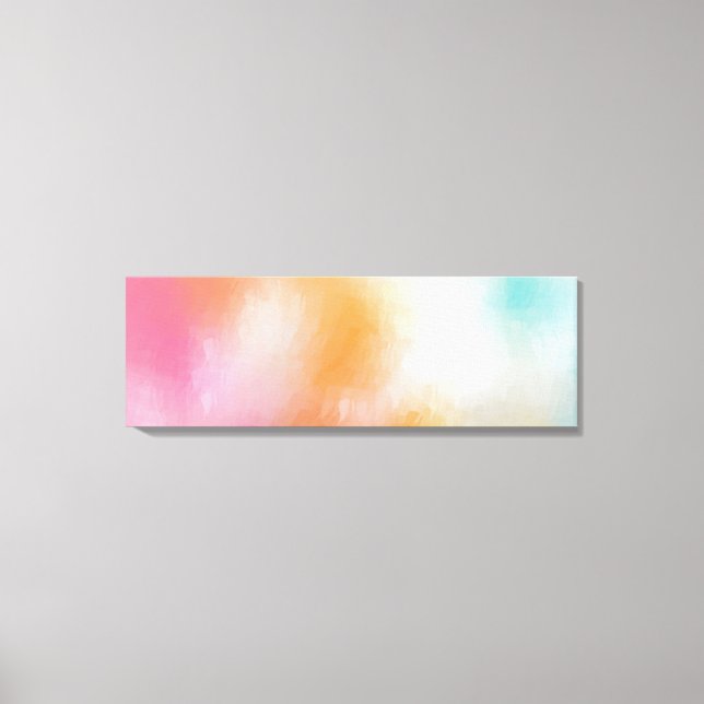 Abstrakt Art Modern Gult Grönt Red Rosa Blue Canvastryck (Framsida)