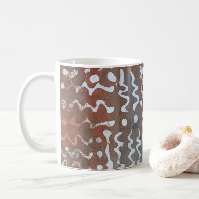 Abstrakt Art Mönster Batik Coffee Mugg (Med munk)