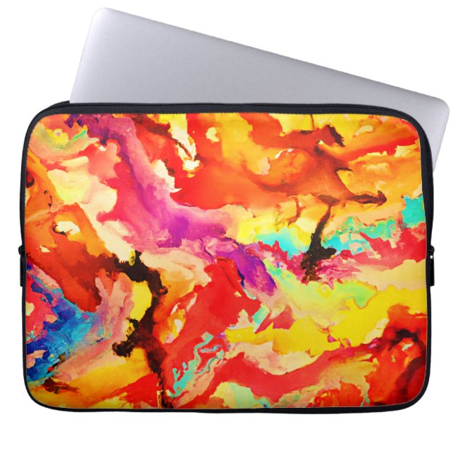 Abstrakt Art Mönster Laptop Fodral (Framsidan)