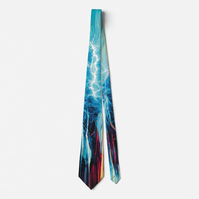 Abstrakt Art Mönster Red and Blue Electric Energy Slips (Framsida)