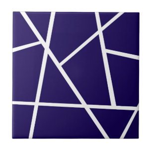 Abstrakt Art Mörk blått minimalism Kakelplatta