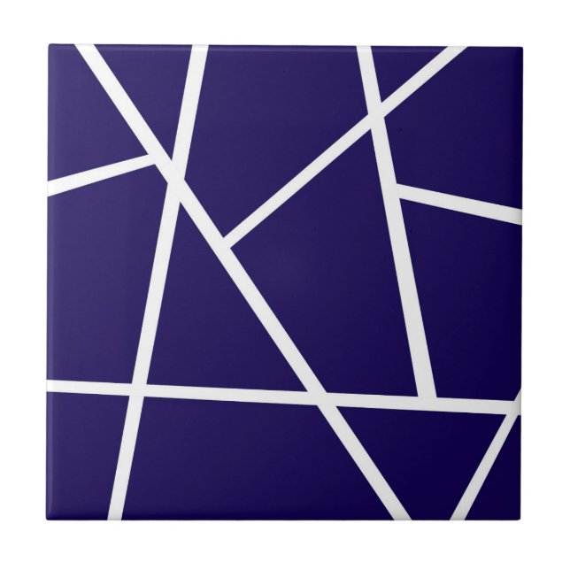 Abstrakt Art Mörk blått minimalism Kakelplatta (Framsidan)