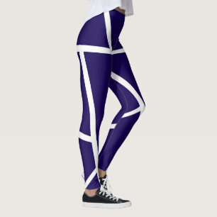 Abstrakt Art Mörk blått minimalism Leggings