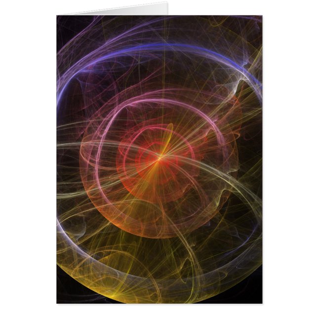 Abstrakt Art New World Hälsningskort (Framsidan)