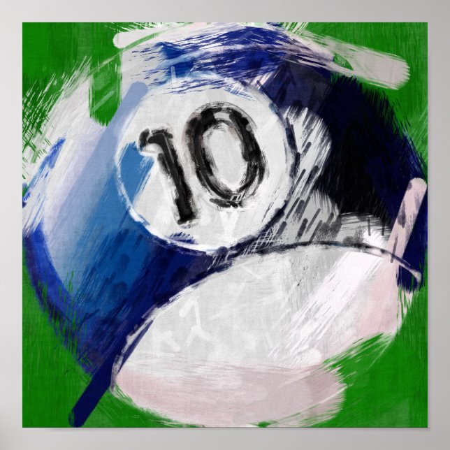 Abstrakt Art nummer 10 miljardard Boll Poster (Framsidan)
