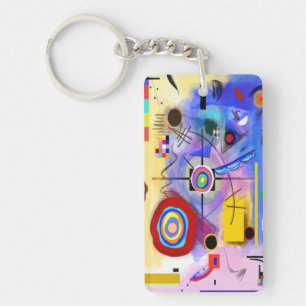 Abstrakt Art-Nyckelring inspirerad av Kandinsky