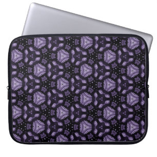 Abstrakt art ögon och mönster med diamanter laptop fodral
