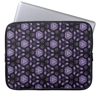 Abstrakt art ögon och mönster med diamanter laptop fodral
