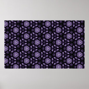 Abstrakt art ögon och mönster med diamanter poster